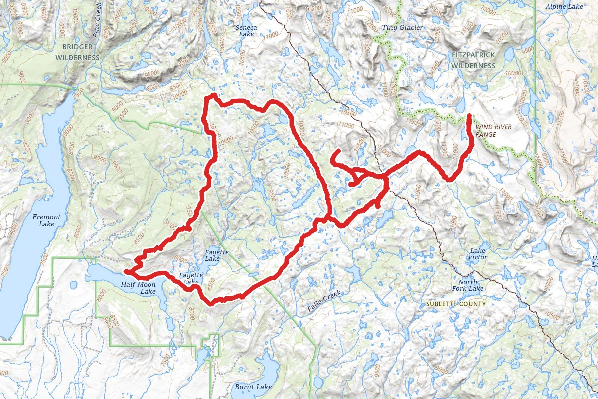 Half Moon Lake to Camp on Fall Creek
