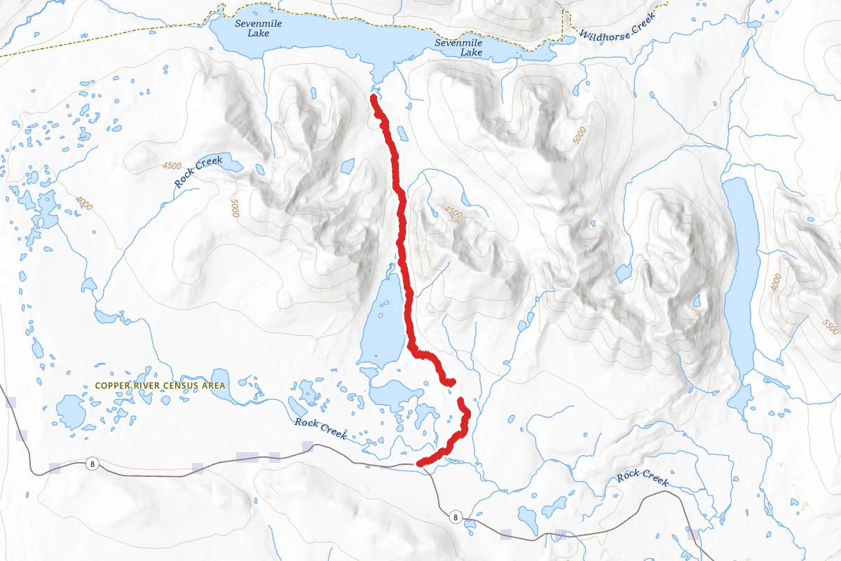 Glacier Gap Lake and Seven Mile Lake Trails