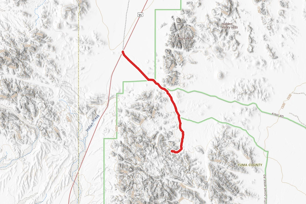 King Road and Castle Dome Mine OHV Road