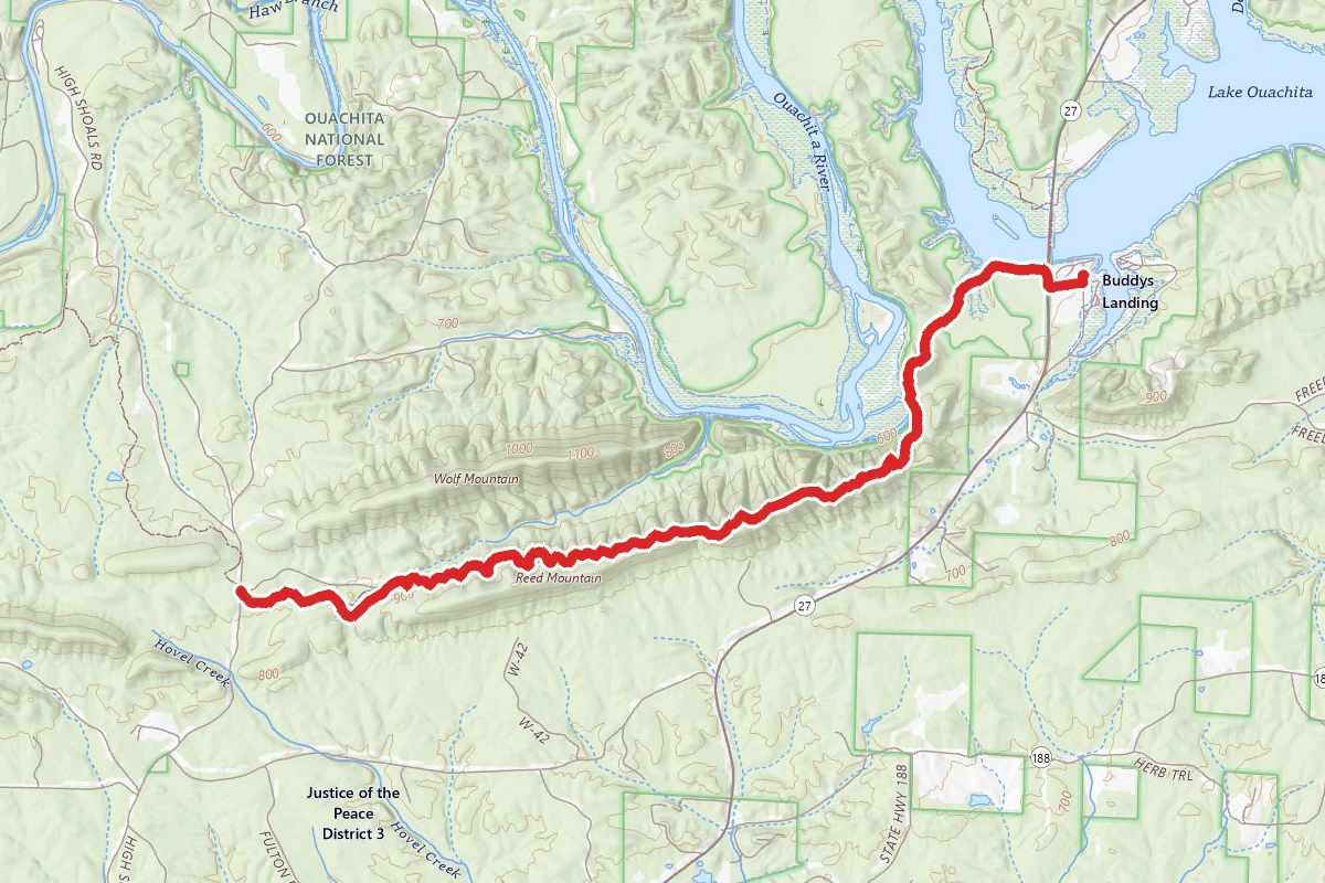 Womble Trail from Buddy's Landing