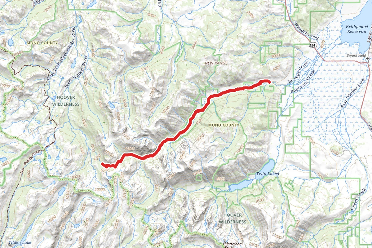 Buckeye Creek Trail to Kirkland Pass