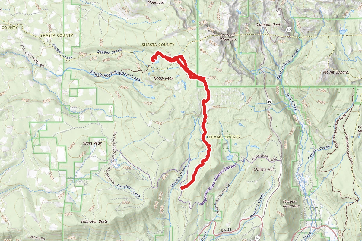 Heart Lake Trail via Glasburro Meadows
