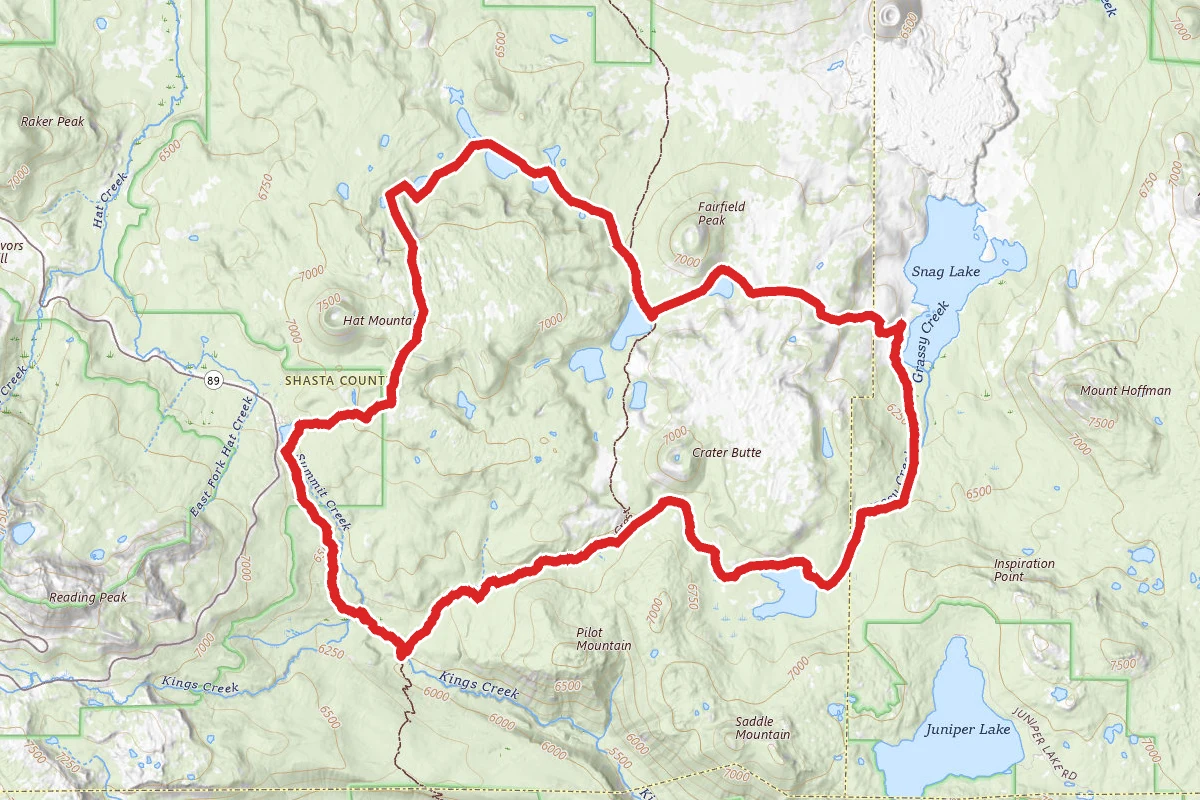 Summit Lake, Snag Lake and Horseshoe Lake Loop