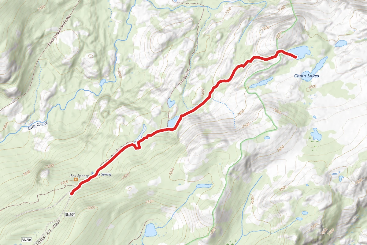Box Springs TH to Chain Lakes