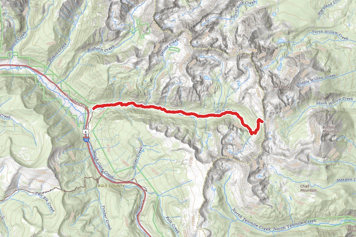 Red Buffalo Pass via Gore Creek Trail