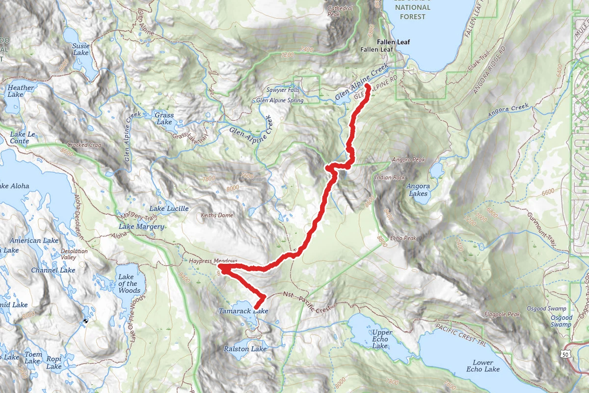 Tamarack Trail via Glen Alpine Road