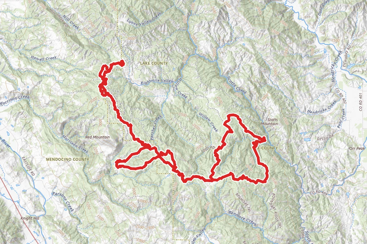 Cow Mountain OHV Trail