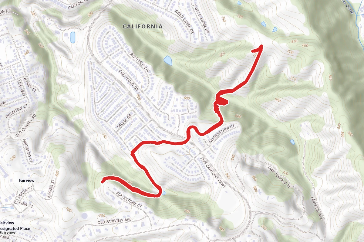 Sandstone Trail to Shady Canyon to Lookout