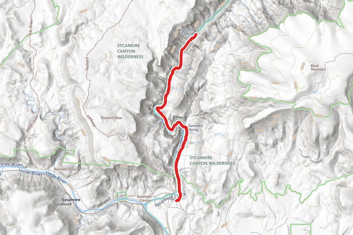 Parsons Trail along Sycamore Canyon