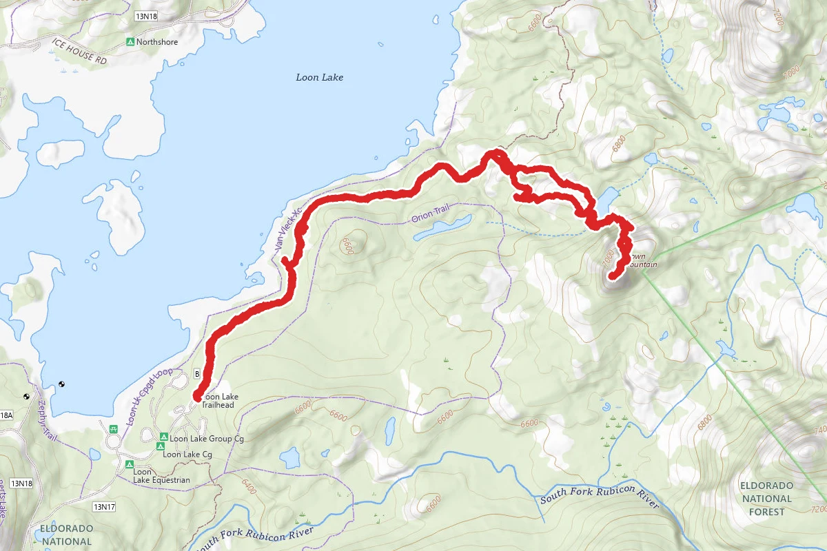 Loon Lake Trail to Brown Mountain
