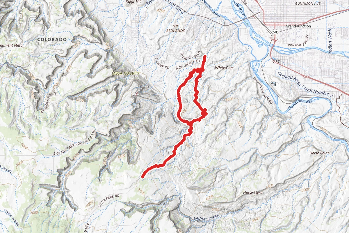 Tabuache, Ribbon, Andy's and Eagle Tail to Tabuache Loop