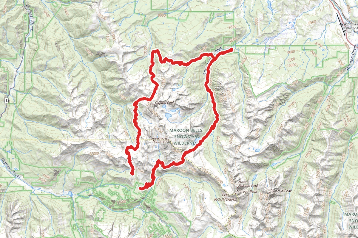 Snowmass, Haystack and Capital Peak Loop