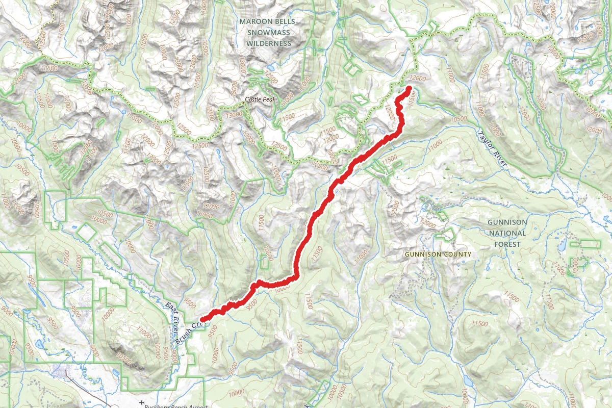 Brush Creek (400) to Taylor Pass Divide