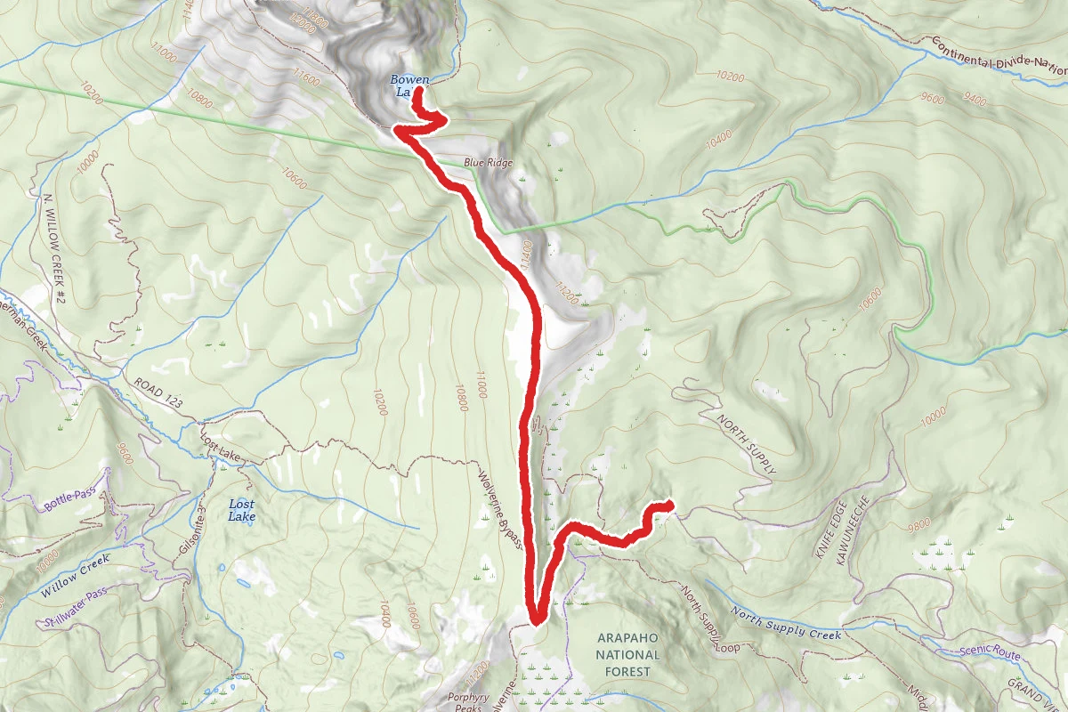 Blue Ridge Trail to Bowen Lake