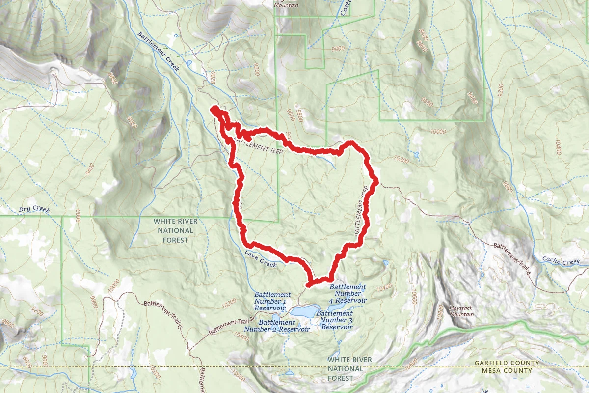 Battlement Reservoir Loop