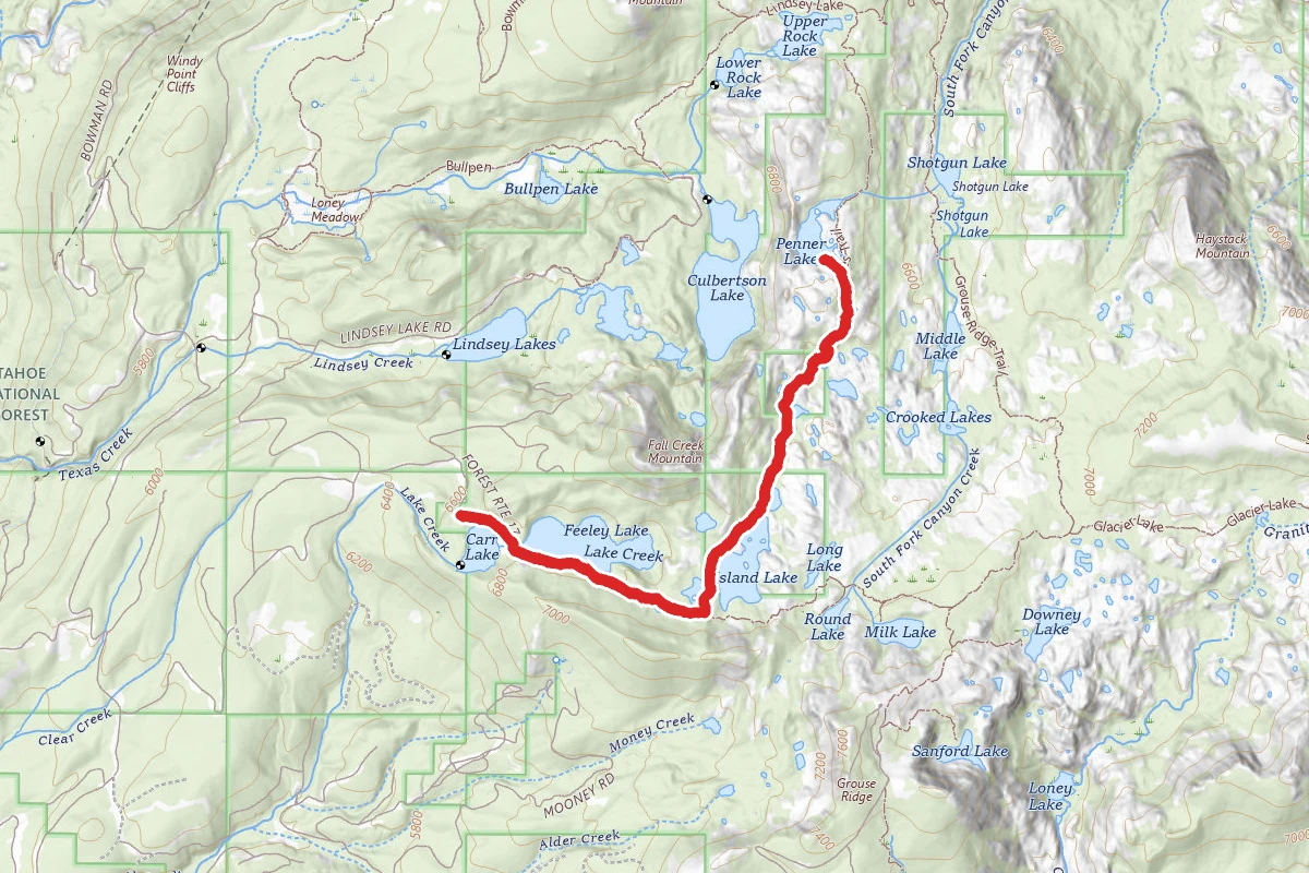 Crooked Lakes Trail to Penner Lake