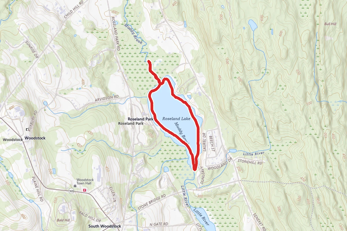 Roseland Lake Paddle Route