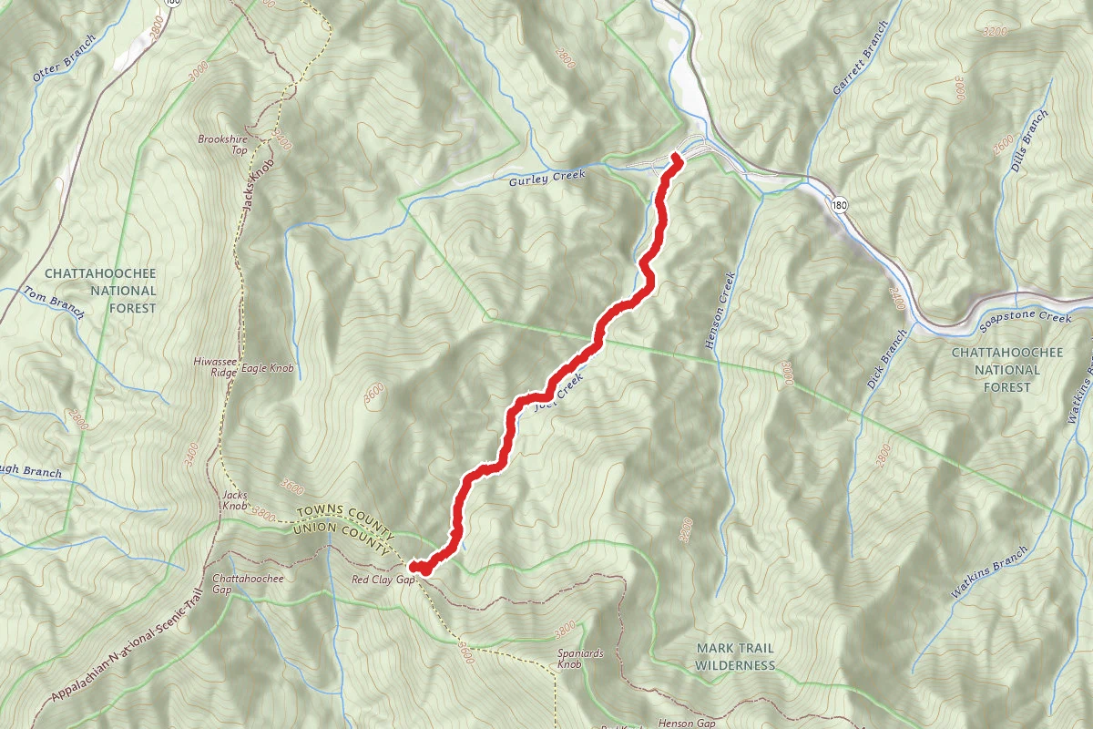 Jack's Trail to Red Clay Gap