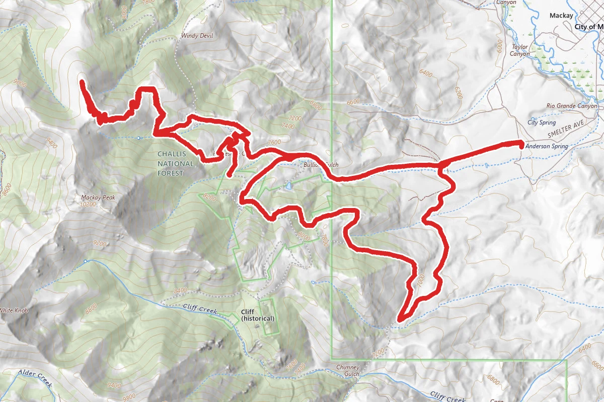 Mine Hill Road and Cliff Creek Loop