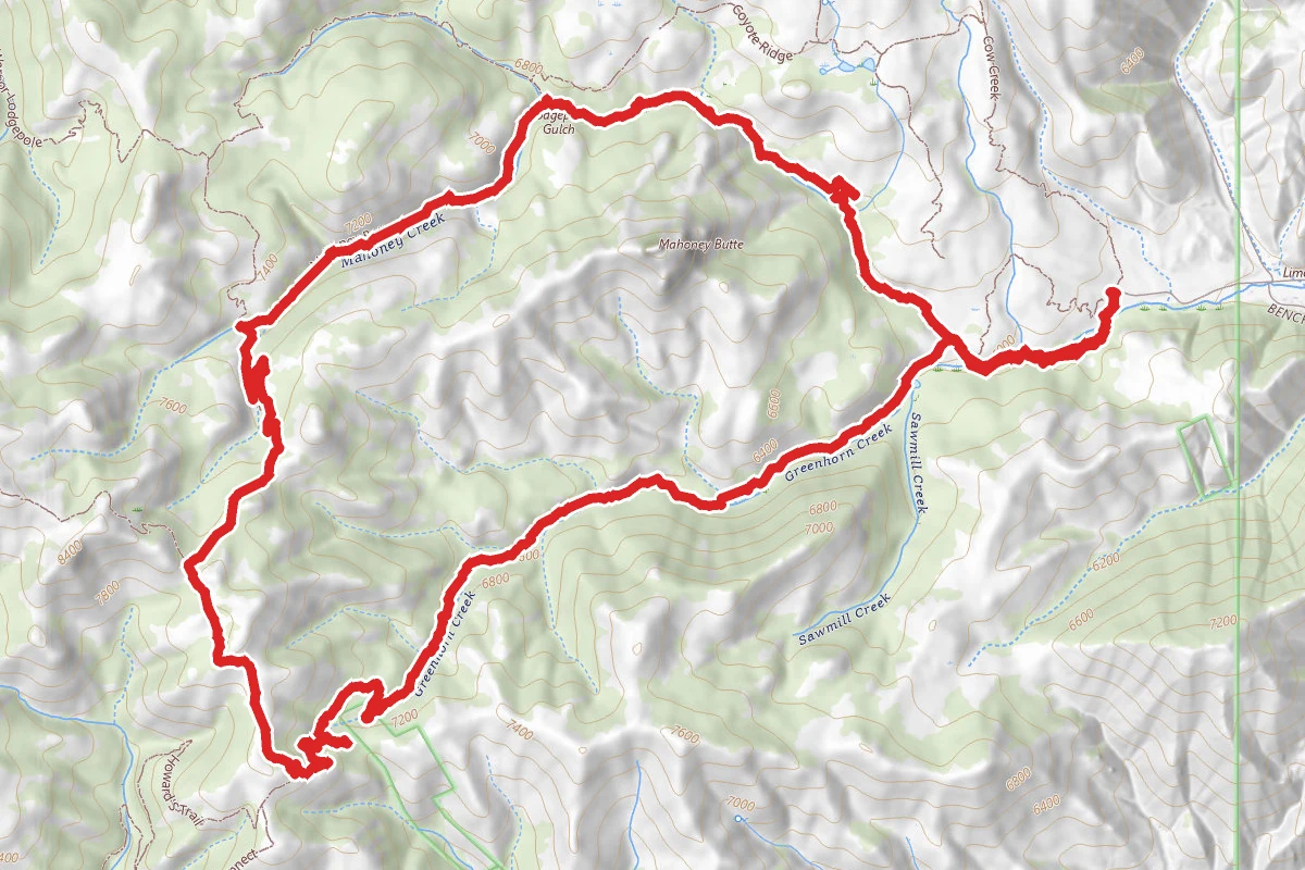 Greenhorn Gulch and Mahoney Loop