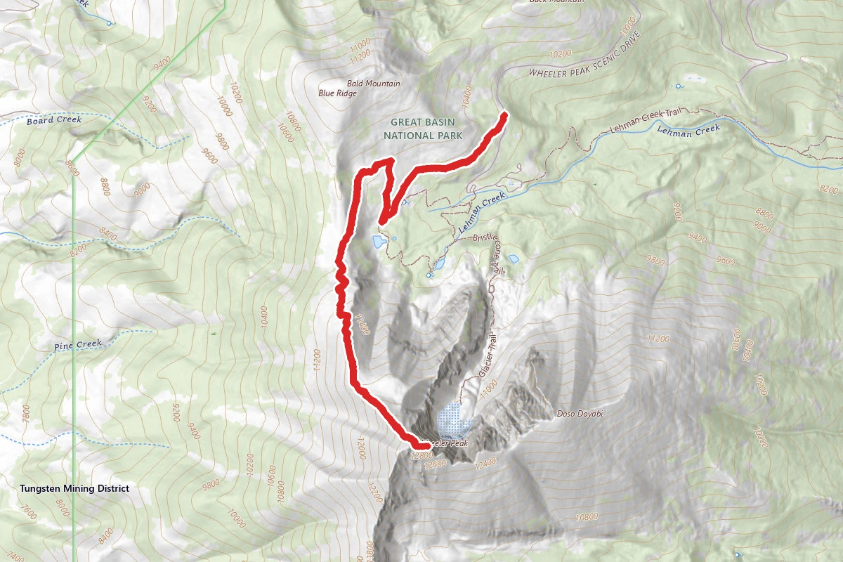 Wheeler Peak Trail via Stella Lake Trail