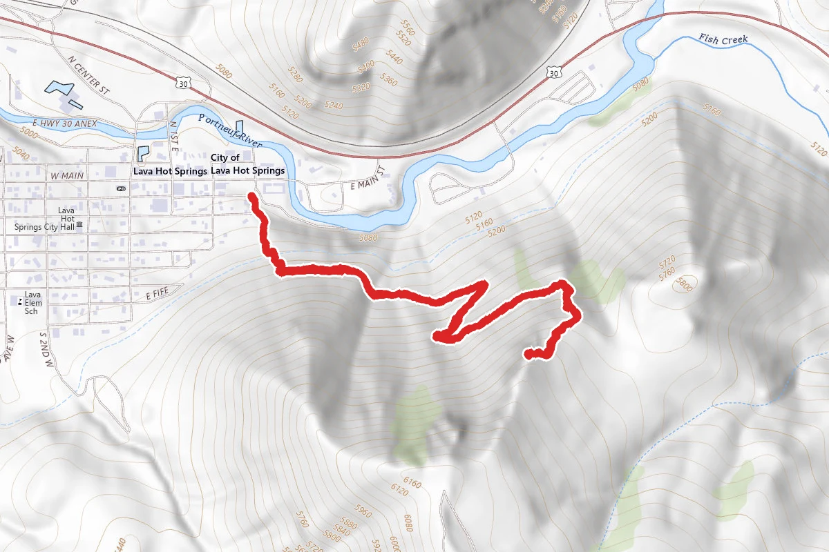 Idaho Centennial Trail from Lava Hot Springs
