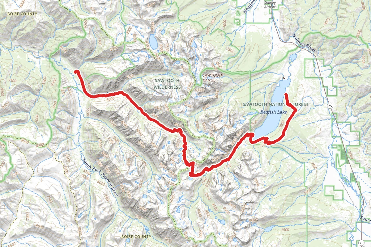 Grandjean to Redfish via Baron Lake