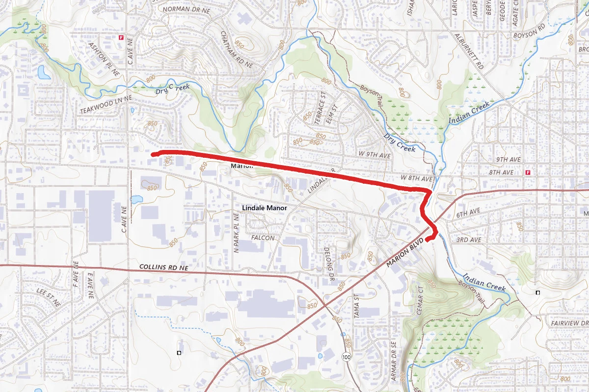 Boyson Trail to Grant Wood Trail
