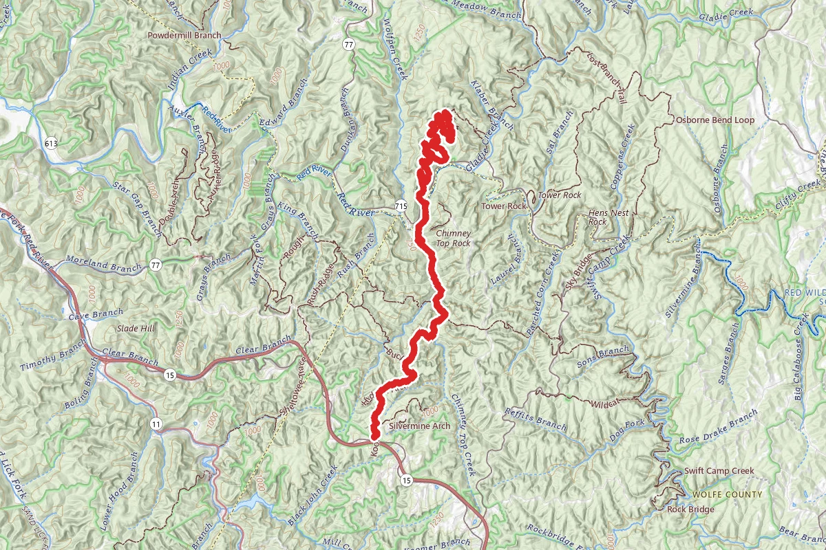 Koomer Ridge Trail to Indian Staircase