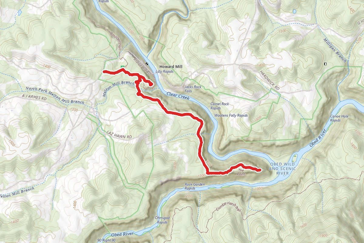 Obed River Point Trail