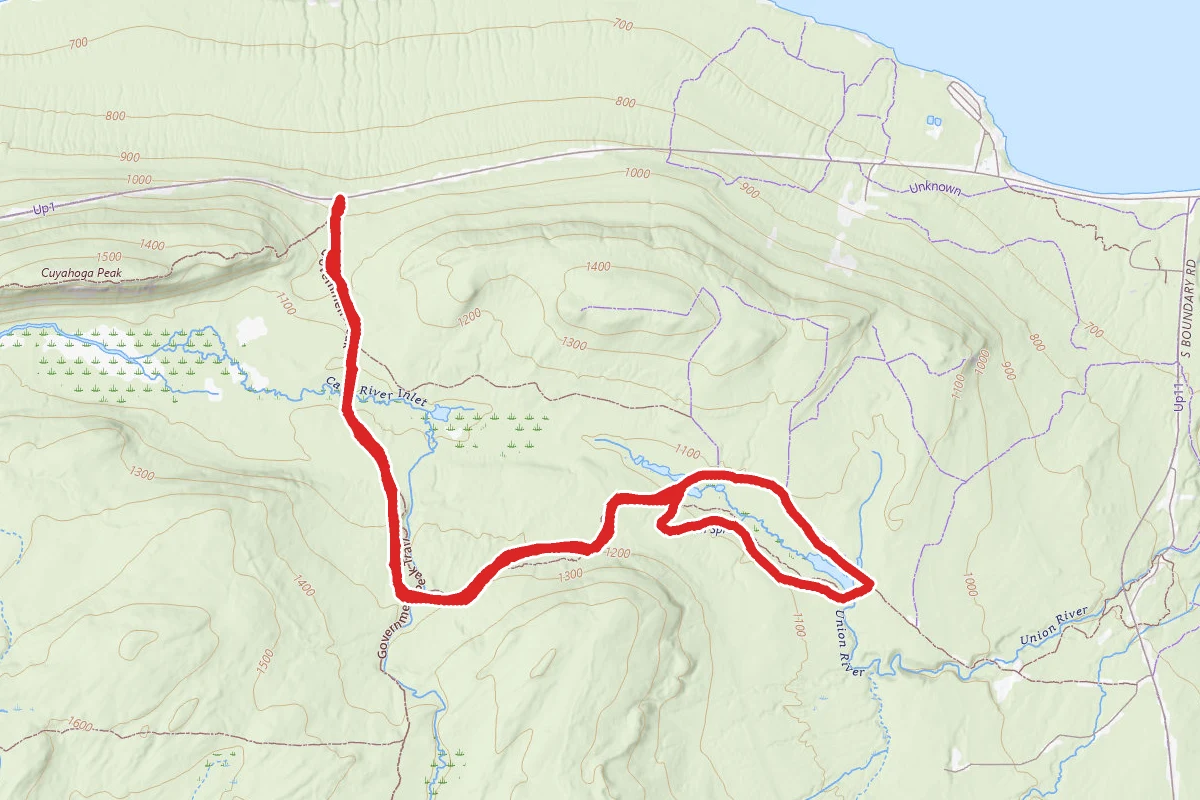 Government Peak Trail to Union Spring