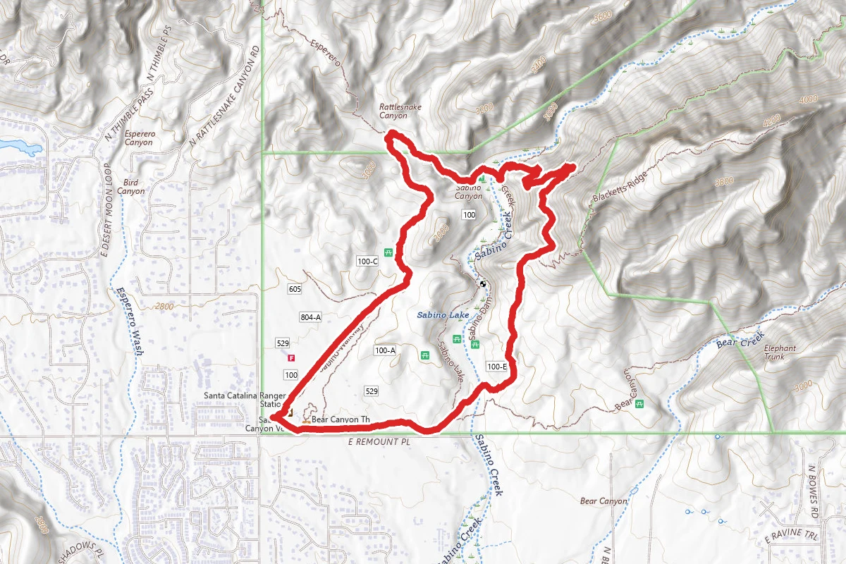 Esperero, Rattlesnake and Phoneline Trail Loop