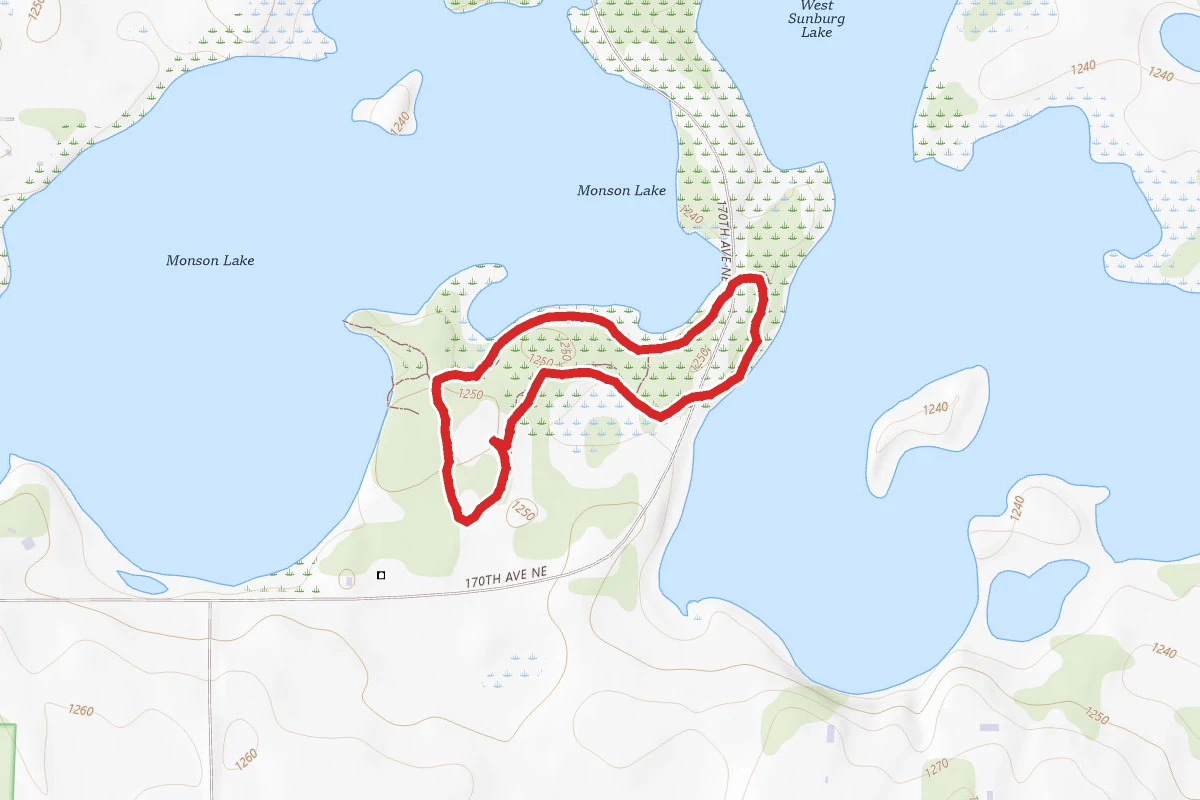 Monson Lake Hiking Club Trail