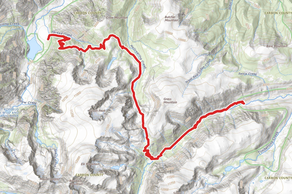 Westfork to East Rosebud Lake