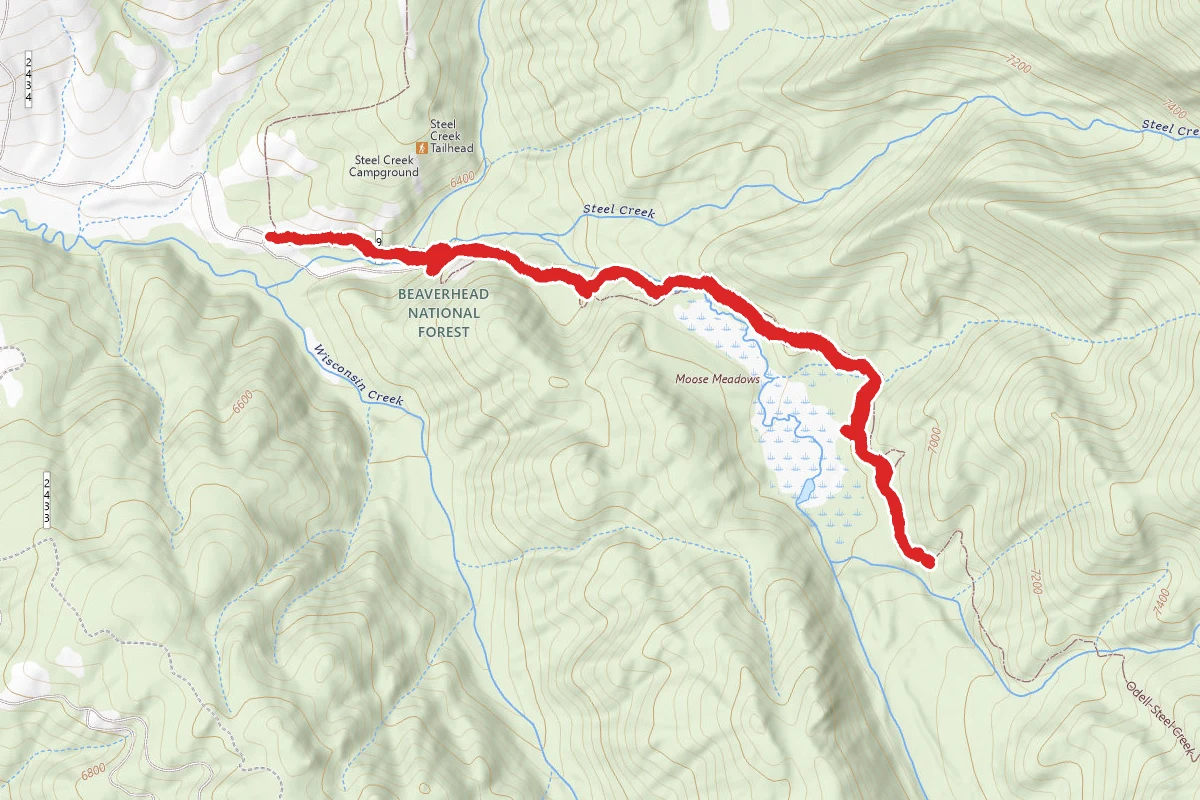 Steel Creek Trailhead to Odell Lake Trail 10
