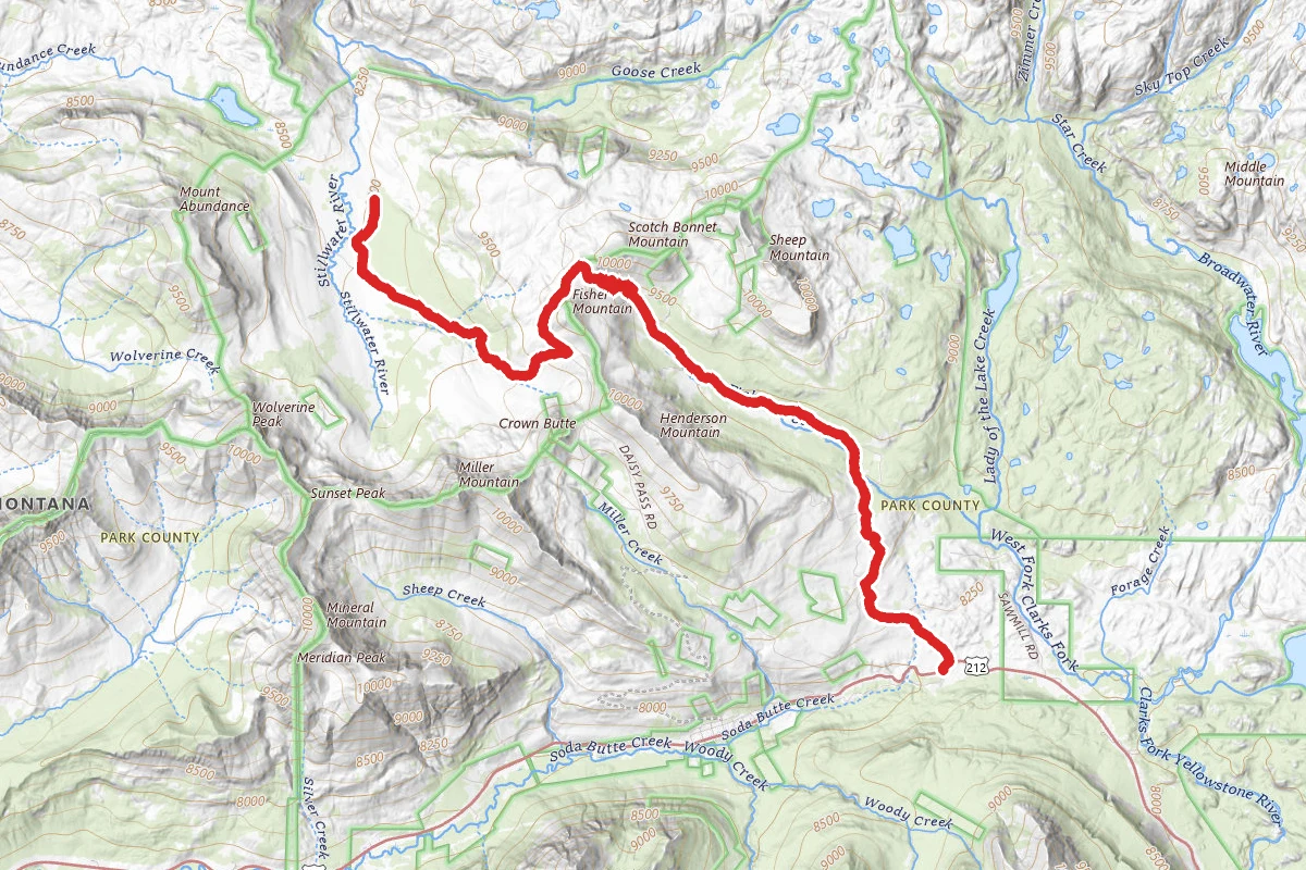 Stillwater Meadows via Lulu Pass to Fisher Creek Meadows