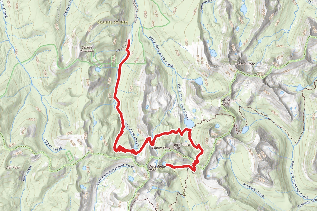 Pintler Pass and Oreamnos Lake Via Hi Line Trail
