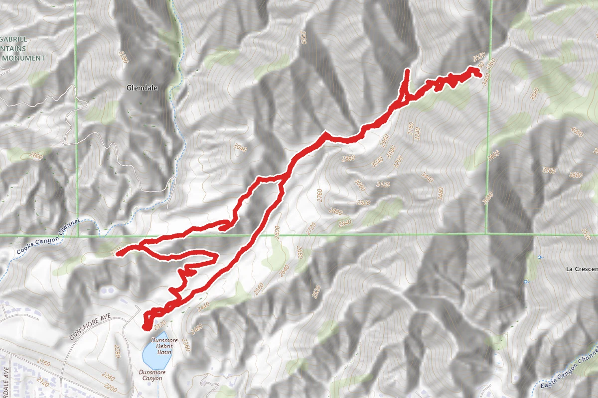 Dunsmore Canyon and Le Mesanger Loop Trails