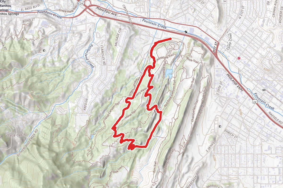 Hogback Ridge Summit via Quarry Pass, Red Rock Canyon, Roundup, Sand Canyon Loop