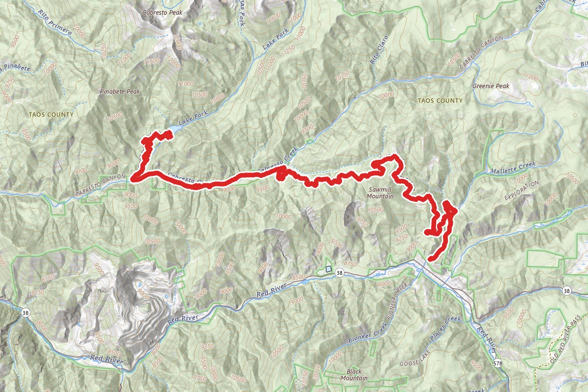 Cabresto Lake to Red River OHV Trail