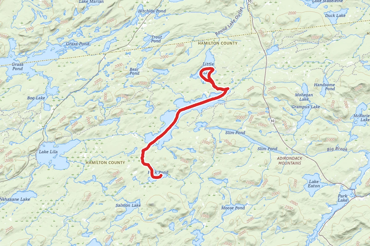 Little Tupper Lake, Round Lake, and Rock Pond