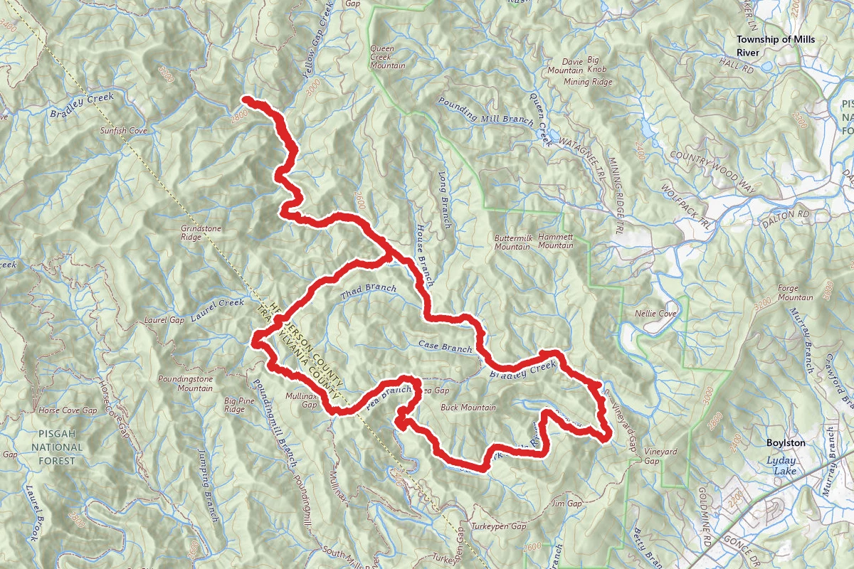 Bradley Creek, Riverside, Squirrel Gap and Laurel Loop