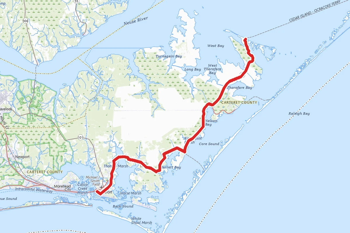 Cedar Island to Beaufort Scenic Drive