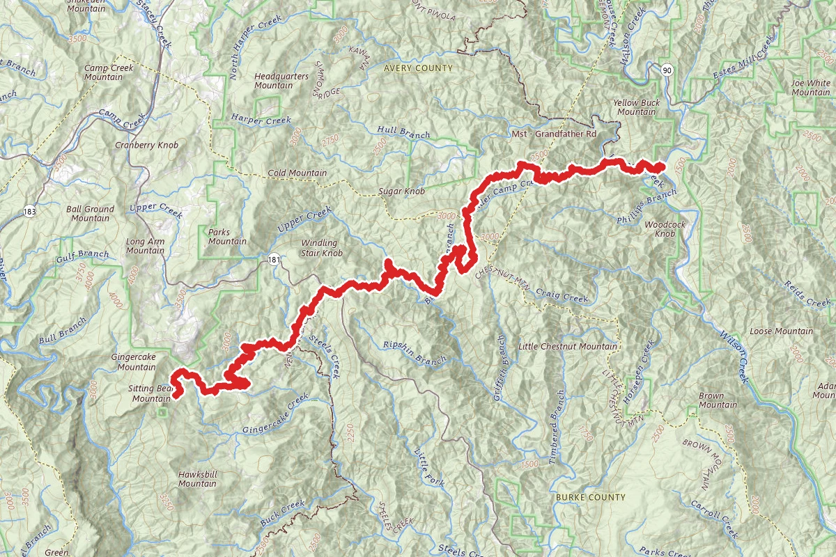 Wilson's Creek to Harper Creek