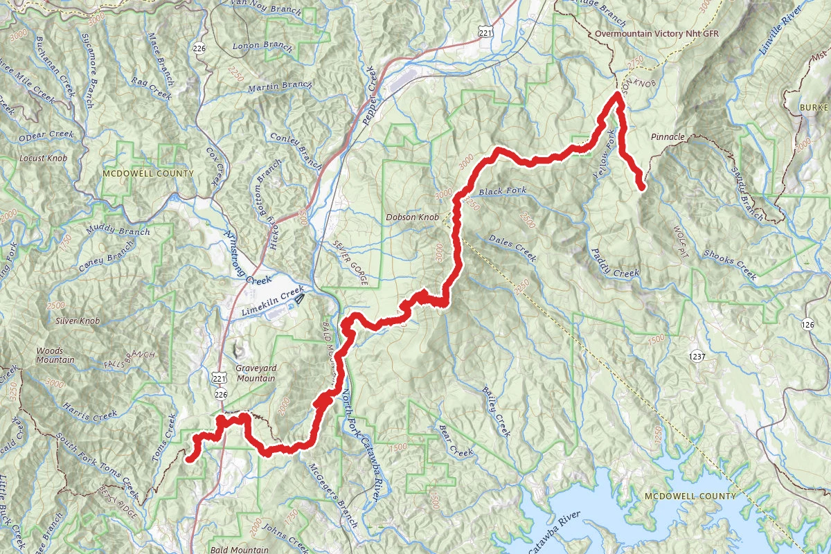 Bald Mountain, Bald Knob and Dobson Knob