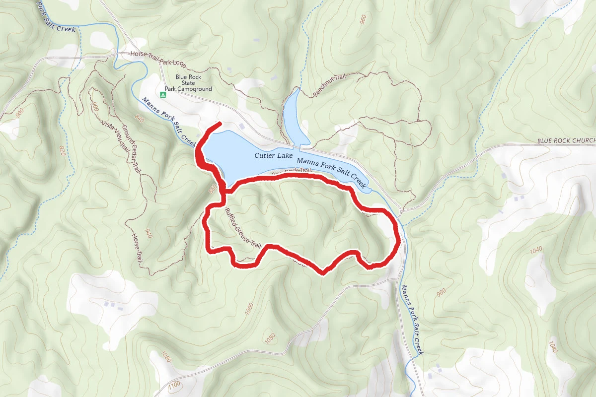 Red, White Trail to Brown Loop
