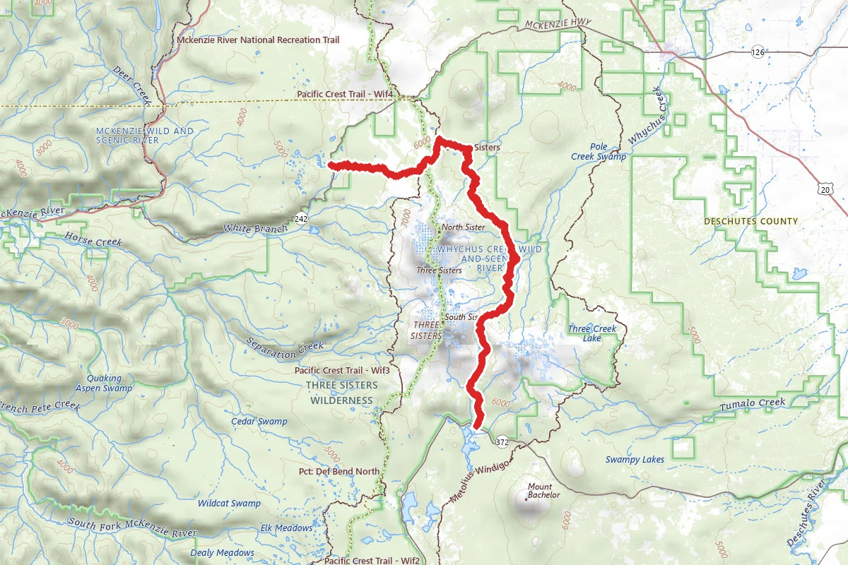 Green Lakes Trail via Scott Trail