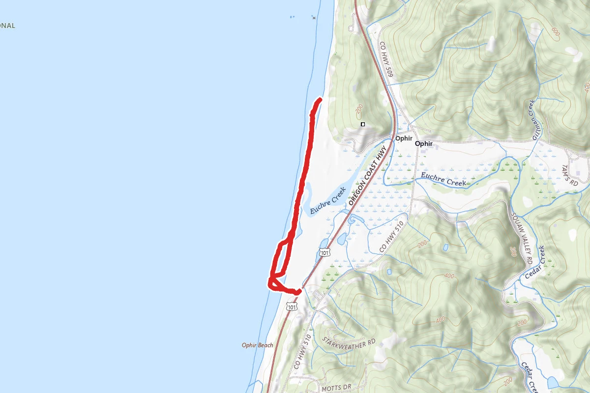 Ophir Trail to Euchre Creek Mouth