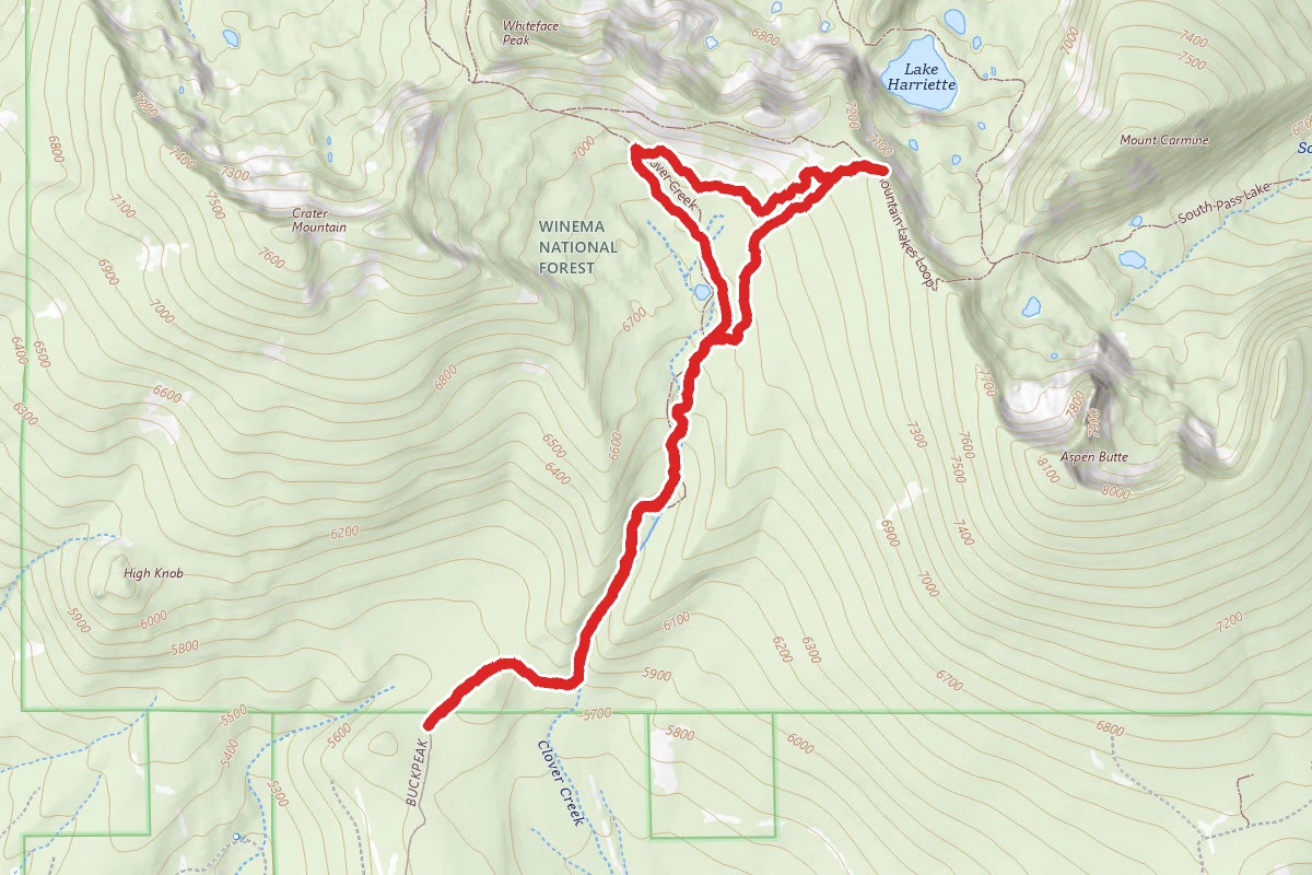 Clover Creek and Mountain Lakes Loop