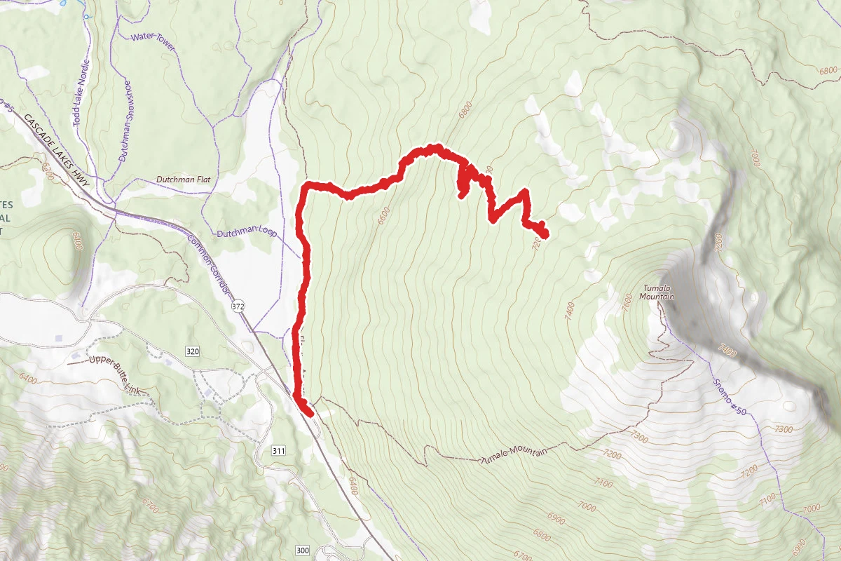 Dutchman Flat Trail to Tumalo Mountain
